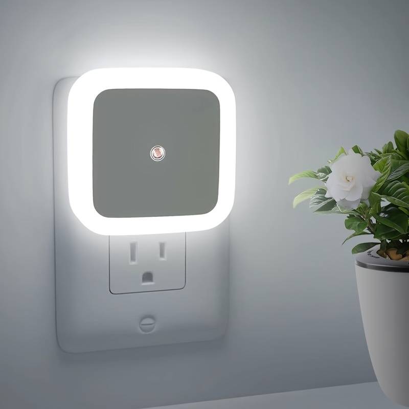 Nachtlicht Zum Einstecken – Led-nachtlicht Mit Dämmerungssensor, Weißes Licht, Ideal Für Wohnzimmer