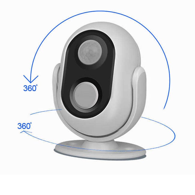 Ausgestattet Mit Einem Bewegungsmelder, Einem Sensor, Einem Alarm-audioplayer Und Einer Um 360 Grad Drehbaren Türklingel.