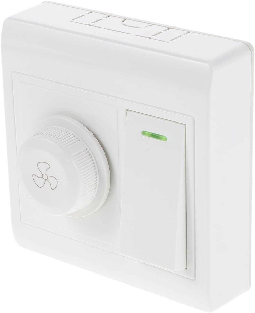 Wandmontierter Regler Für Deckenventilatoren Aus Kunststoff Mit Dimmerschalter Zur Präzisen Einstellung Der Ventilatorgeschwindigkeit.