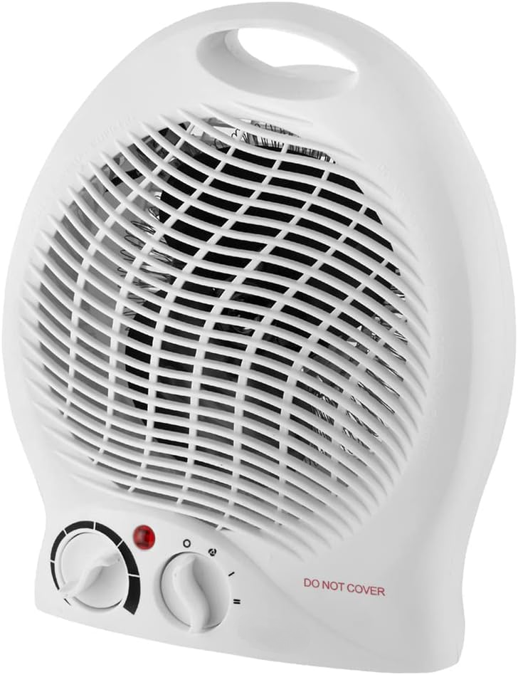 Thermostatischer Heizlüfter, Zusatzheizung. Zwei Temperaturstufen Und Überhitzungsschutz. Weiß.