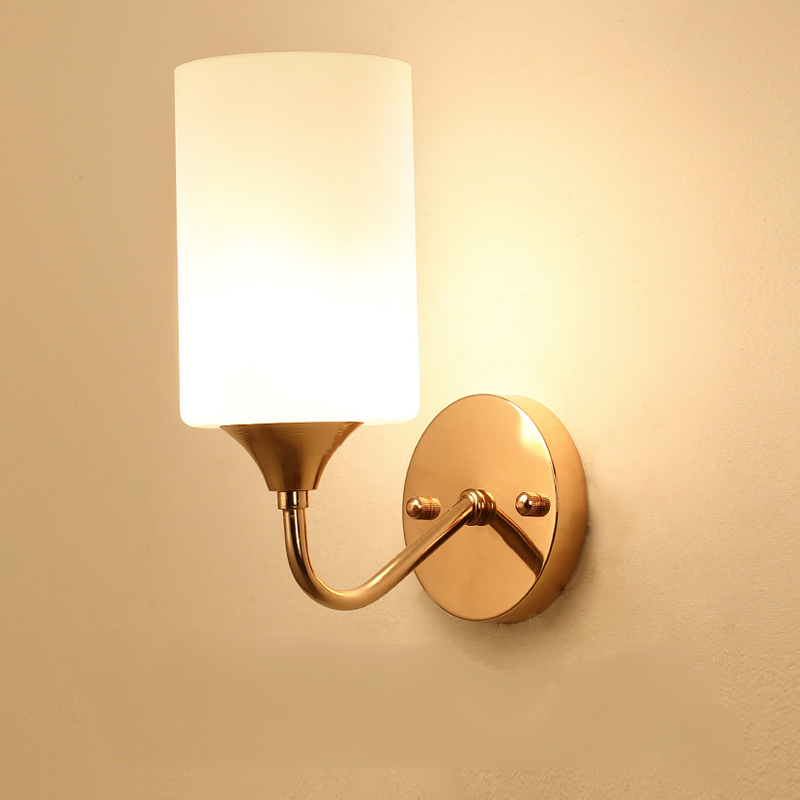 Moderne Weiße Led-wandleuchte, Ideal Für Flure Und Treppenhäuser, Dreifarbiges Licht, Gold.