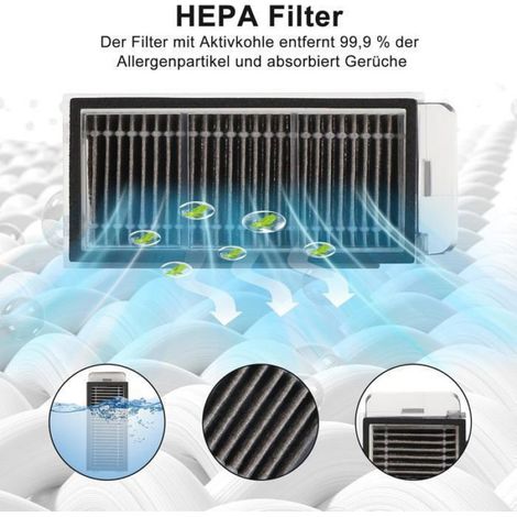 Zubehörset Für Saugroboter – Hauptbürste Aus Gummi – Hepa-filter – Staubbeutel – Mikrofasertuch – 18-teilig