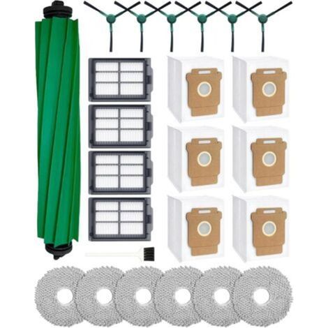 Zubehörset Für Saugroboter – 1 Hauptbürste – 6 X 2,5-liter-staubbeutel – 6 Wischpads – 4 Hepa-filter – 6 Seitenbürsten – Für Irobot Roomba Plus 405 505 Combo – 24 Teile
