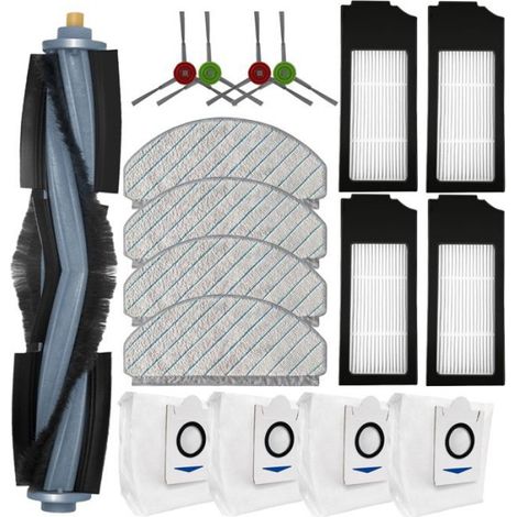 Zubehör Für Saugroboter – Filtertuch, Staubbeutel, Seitenbürste, Hauptbürste – Für Ecovacs T10 Plus Und X1 Plus – 18-teiliges Set