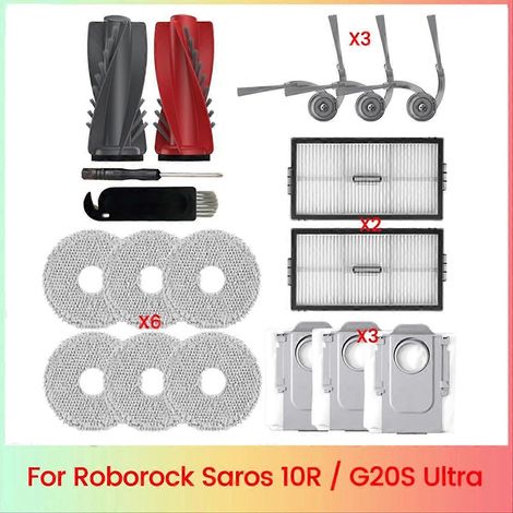 Set Für Den Saugroboter Saros 10r/g20s Ultra: Haupt-/seitenbürsten, Filter, Wischpads, Staubbeutel