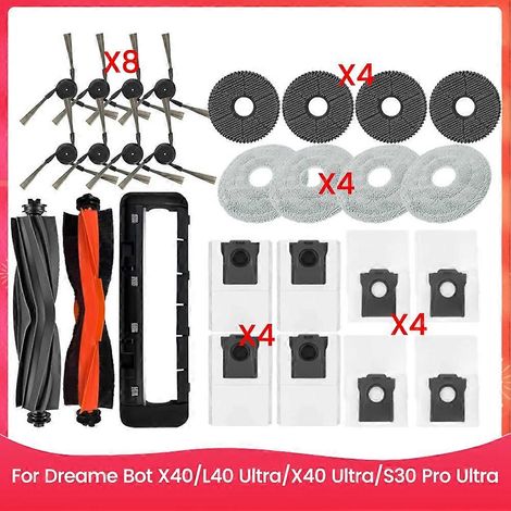 27 Staubsaugerbürste, Staubbeutel Und Filter Als Ersatz Für Dreame Bot X40 L40 Ultra X40 Ultra S30 Pro Ultra Staubsauger