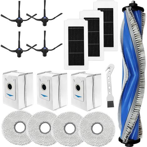 Zubehörset Für Ecovacs Deebot X5 Omni: Hauptbürste Aus Nylon, 4 Tücher, 3 Staubbeutel, 4 Seitenbürsten