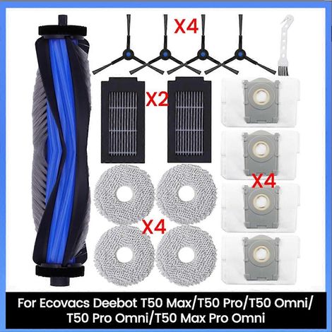 Für Die Staubsauger T50 Max/t50 Pro/t50 Omni/t50 Pro Omni/t50 Omni: Haupt-/seitenbürsten, Filter, Wischmopp, Staubbeutel