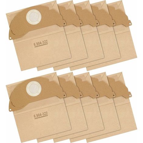 10 Papierstaubbeutel Für Wd2 Mv2 A 2004/2054 Staubsauger, Ersatzteilnummer Wd2 6.904-322.0