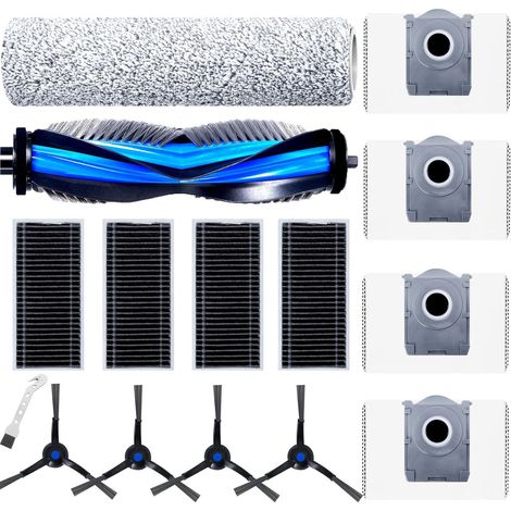 Zubehörset Für Ecovacs Deebot X8 Pro Omni – 1 Walzenbürste, 4 Filter, 4 Staubbeutel