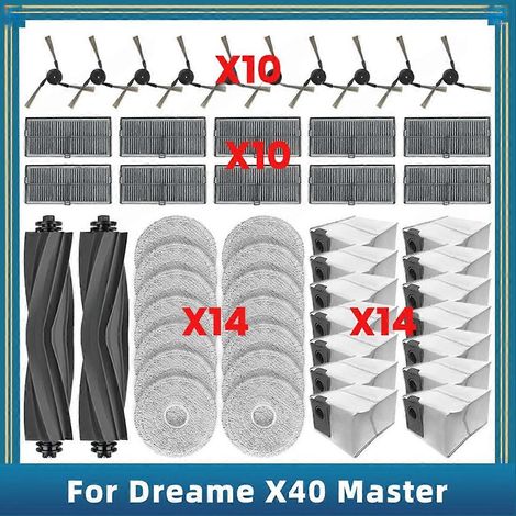 50-teiliges Zubehör Für Den X40 Master Staubsauger: Haupt-/seitenbürsten, Wischmopp, Staubbeutel, Hepa-filter