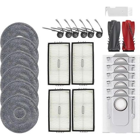 Für Saros 10r/g20s Ultra Waschbare Hauptbürste, Filter, Seitenbürste, Wischmopp-pads, Staubbeutel, Staubsauger