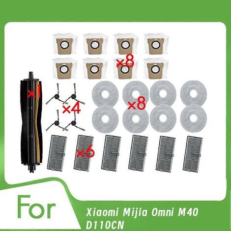 Zubehör Für Den Xiaomi Mijia Omni M40 D110cn Staubsauger: Haupt-/seitenbürsten, Waschfilter, Staubbeutel A