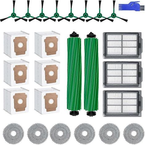 Zubehörset Für Irobot Roomba Plus 405/505 Combo: Hauptbürsten, Seitenbürsten, Hepa-filter, Wischmopp, Staubbeutel