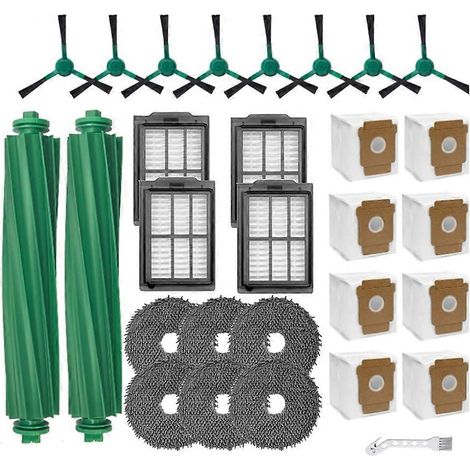 29 Für Irobot Roomba Plus 405/505/507 Saugroboter. Haupt-/seitenbürsten, Filter, Wischpads, Staubbeutel.