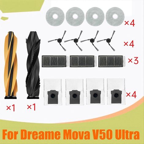 2 Hauptwalzen Komplettset Für Staubsauger V50 Ultra Seitenbürste Hepa-filter Wischmopp Staubbeutel