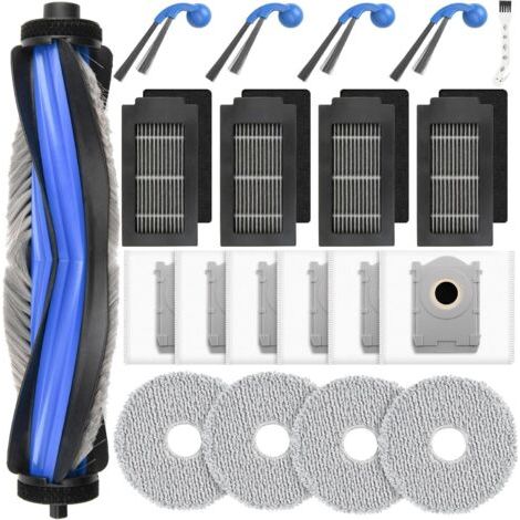 20 Zubehörteile Für Saugroboter – Hepa-filter – Hauptbürste, Seitenbürste, Staubbeutel, Wischmopp – Für Ecovacs Deebot T30c Omni Gen2/t30c Omni – Mehrfarbig – Standardgröße – Chrom