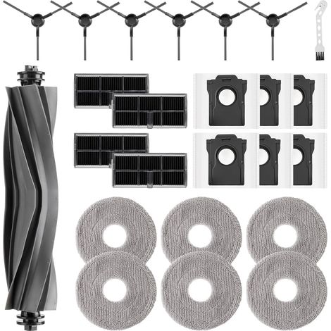 24 – Zubehör Für Saugroboter – Ersatzteile – Haupt- Und Seitenbürsten – Hepa-filter Und Staubbeutel – Mikrofasertuch – Für Dreame L10s Ultra Und X30 Ultra – Mehrfarbig – 3,2 L