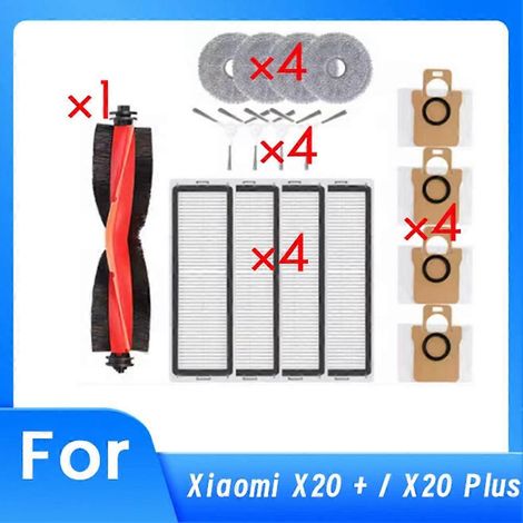 17-teiliger Bürstenfilterbeutel, Staubmopp Und Hauptbürstenabdeckung Für Xiaomi X20+ X20 Plus Als Ersatzteil Für Staubsauger