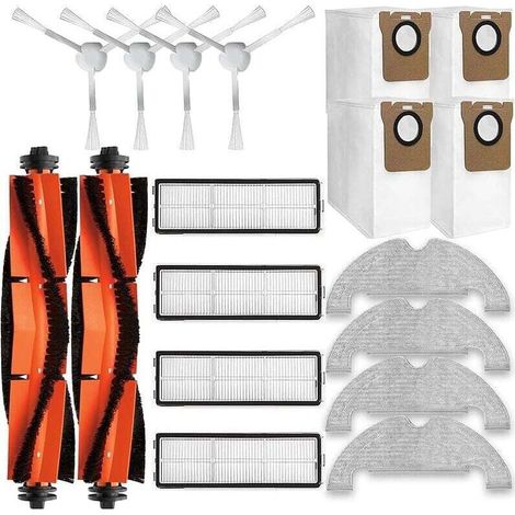 Zubehörset Für Saugroboter – 2 Hauptbürsten – 4 Seitenbürsten – 4 Hepa-filter – 4 Mikrofasertücher – 4 Staubbeutel – Kompatibel Mit Dreame D10 Plus, Rls3d, Z10 Pro Und L10 Plus