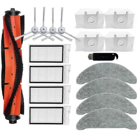 Ersatzteile Für Roidmi Eve Plus/sdj01rm Seitenbürstenwalze, Hepa-filter, Wischmopp, Stoffstaubbeutel, Staubsaugerroboter