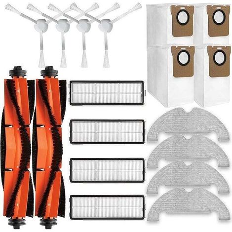 Zubehörset Für Saugroboter – 2 Hauptbürsten – 4 Seitenbürsten – 4 Hepa-filter – 4 Mikrofasertücher – 4 Staubbeutel – Für Dreame D10 Plus, Rls3d, Z10 Pro, Rls5d, L10 Plus