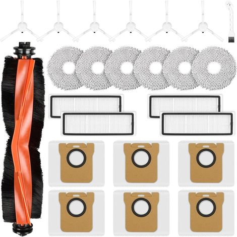 24-teiliges Zubehörset Für Den Xiaomi X20+ / X10+ Saugroboter, Inklusive Hauptbürste, Reinigungstücher, Staubbeutel Und Hepa-filter.