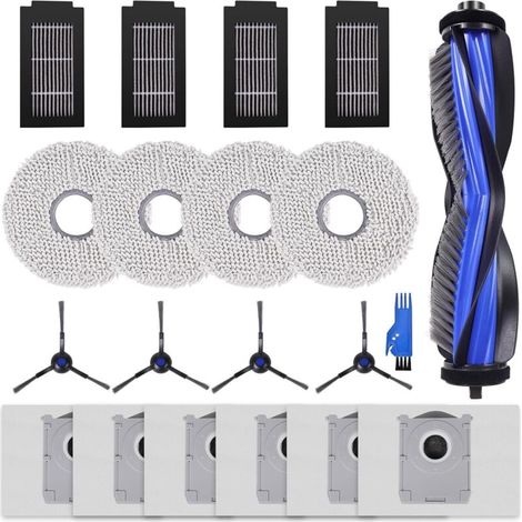 Zubehörset Für Saugroboter: Hauptbürste, 4 Hepa-filter, 6 Staubbeutel, 4 Seitenbürsten