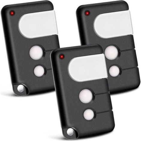 Set Mit 2 Chamberlain-kompatiblen Torfernbedienungen, 433,92 Mhz, 3 Kanäle, Kompatibel Mit Tx4runi, Tx2rev, 84335eml, 84333