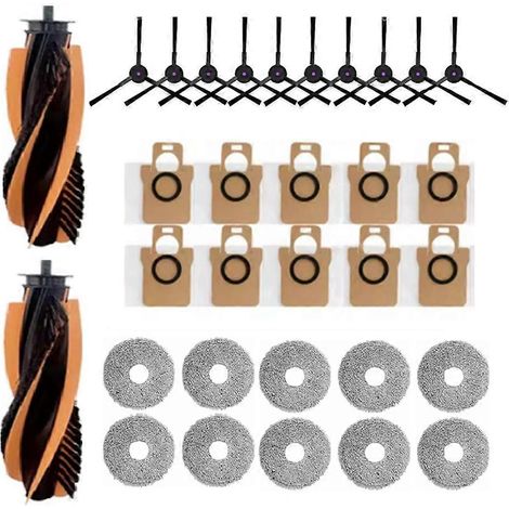 32-teiliges Set Für Jonr P20 Pro/jonr T5 Pro Saugroboter-ersatzteile: Haupt-/seitenbürsten, Wischmopp, Staubbeutel