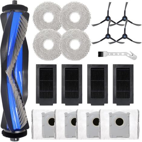 Zubehörset – Hauptbürste – Mikrofasertuch – Hepa-filter – Staubbeutel Für Ecovacs Deebot T50 Pro Omni Gen2 Schwarz 25x15x5cm-karteo