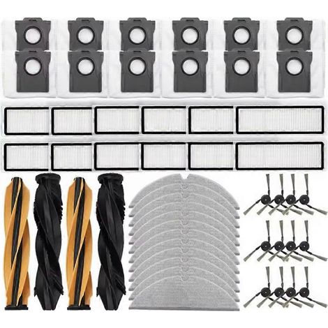 50 Stück Für Dreame D20 Plus/dreame D20 Staubsauger: Haupt- Und Seitenbürsten, Filter, Wischmopps, Staubbeutel