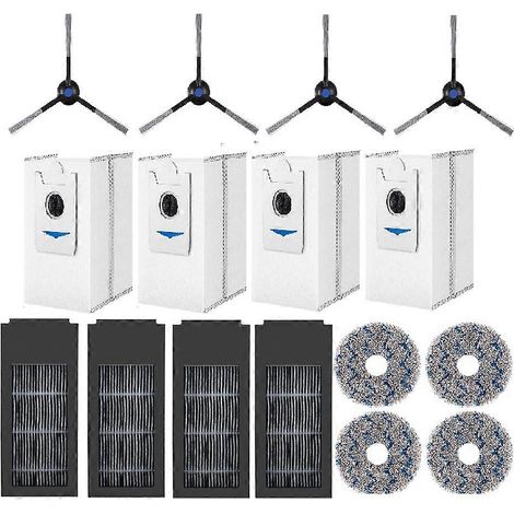 Für Ecovacs Deebot X2s Staubsauger: Seitenbürste, Tuch, Filterclip, Kohle-staubbeutel