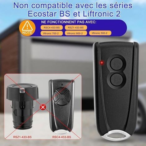 Torfernbedienung – 433 Mhz – Kompatibel Mit Rse2 Und Rsz1 – 2er-pack