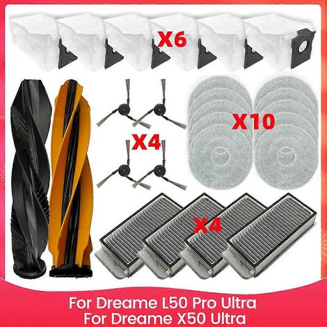 Für Dreame L50 Pro Ultra/dreame X50 Ultra Staubsauger. Handwalze, Seitenbürste, Hepa-filter, Wischmopp, Staubbeutel