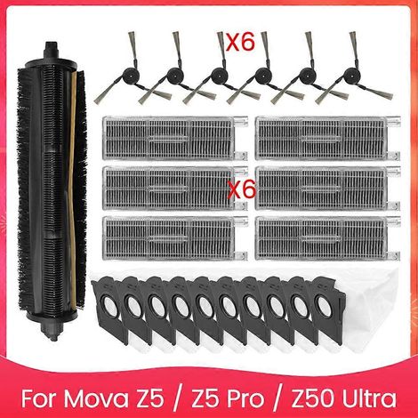 23-teiliges Set Für Mova Z5/z5 Pro/z50 Ultra: Haupt-/seitenbürsten, Hepa-filter, Staubbeutel, Staubsaugerzubehör