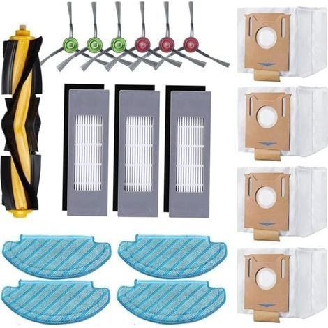 18-teiliges Ersatzteilset Für Saugroboter: 4 Reinigungstücher, 3 Filter, 4 Staubbeutel, 1 Bürste