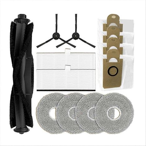 Ersatzteile Für M9: Haupt-/seitenbürsten, Hepa-filter, Reinigungspad, Staubbeutel.