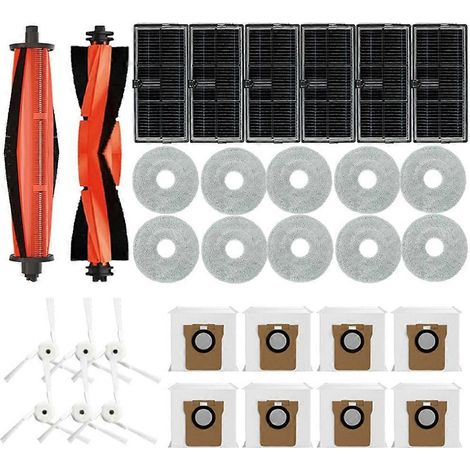 Ersatz-haupt-/seitenbürsten, Hepa-filter Und Wischbeutel Für Xiaomi Mijia M40 D110cn Saugroboter
