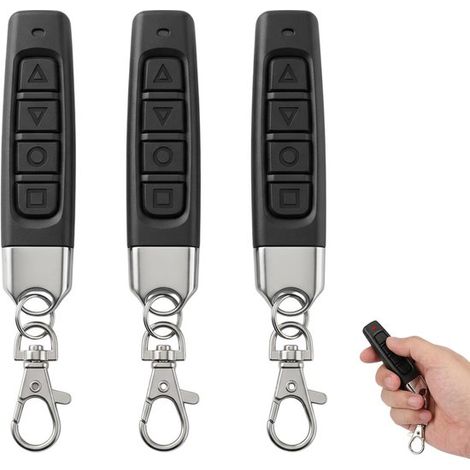 Universelle Fernbedienung Für Tore, 3 Stück, 433,92 Mhz – Universeller Drahtloser Sender Für Tore – Kompatibel – 4-tasten-klonfernbedienung Für Auto- Und Garagentore – Fester Code.