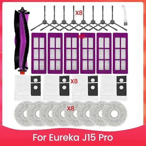 Zubehörset Für Den Eureka J15 Pro Saugroboter: Hepa-filter, Seitenbürsten, Wischmopp, Staubbeutel