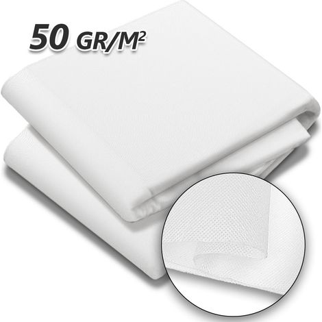 Wintervlies 1,5 X 20 M – 50 G/m² Vliesstoff – Wiederverwendbarer Frostschutz Für Pflanzen – Inklusive Befestigungsstäbe