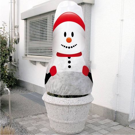 Dekorative Winterabdeckung Mit Schneemannmotiv, 130 X 160 Cm