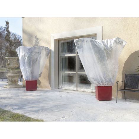 Winterabdeckung 0,63 M X 1,60 M – 50 G/m² Polypropylen – Schutz Vor Kälte Und Hagel – Verstellbarer Kordelzug