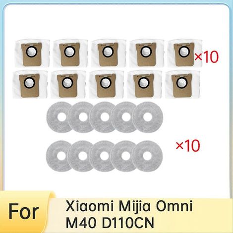 20-teiliges Zubehörset Für Den Omni M40 D110cn Staubsauger: Seitenbürste, Wischmopp, Filter, Staubbeutel