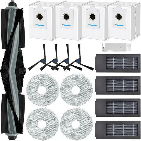 Deebot X2 Omni Roboter-staubsauger-ersatzteilset: Hauptbürste, Staubbeutel, Wischmopps, Filter, Seitenbürsten