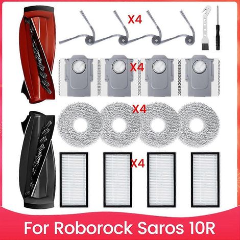 Zubehörset Für Den Saugroboter Saros 10r: Haupt-/seitenbürsten, Hepa-filter, Wischmopp, Staubbeutel