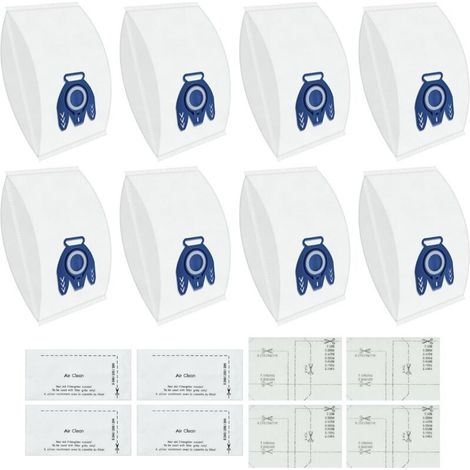 8 Airclean Staubbeutel Und Filter, Kompatibel Mit Den Miele Staubsaugern Der Serien C1, C2, C3, S400i-s456i Und S8 – Inklusive Motorschutz