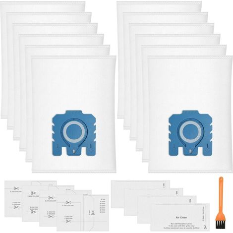 Packung Mit 12 3d-staubbeuteln, Kompatibel Mit Miele Hyclean Pure Gn Für Die Serien C1, C2, C3, S2, S5, S8 Und S400 + 4 Motorfilter