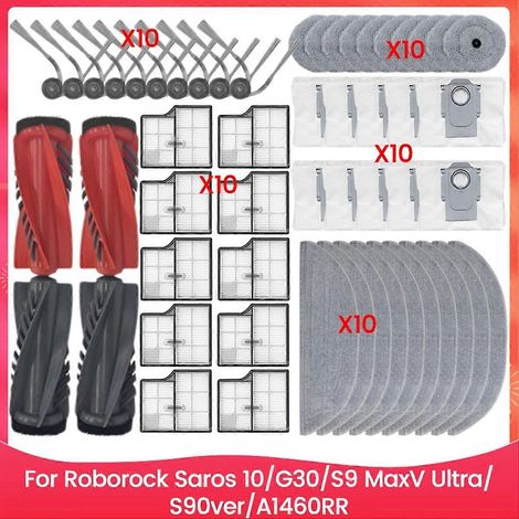 Für Saros 10/g30/s9 Maxv Ultra/s90ver/a1460rr: Haupt-/seitenbürstenteile, Filter, Wischmopp, Staubbeutel